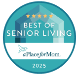 A Place for Mom Best of Senior Living award badge