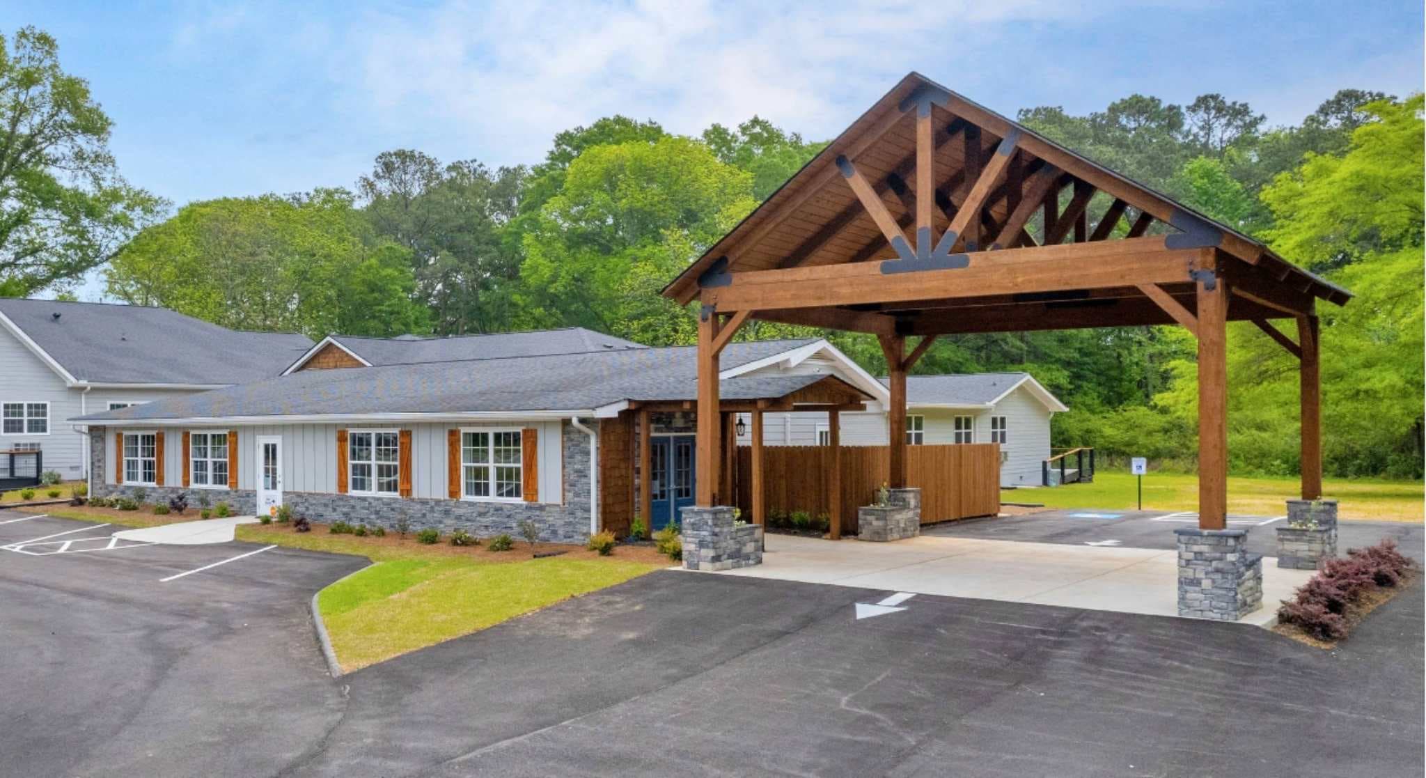 The building at Joy Senior Living, a small senior living home in Loganville, Georgia