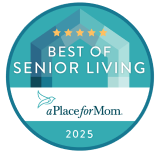 A Place for Mom Best of Senior Living award badge